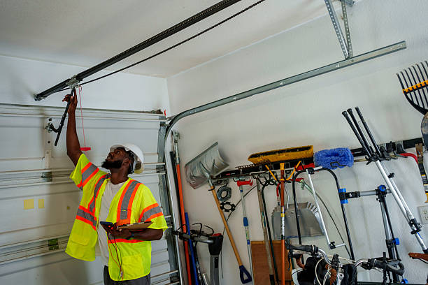 Professional Garage Door Panel Replacement technician working in Stutsman County County, ND